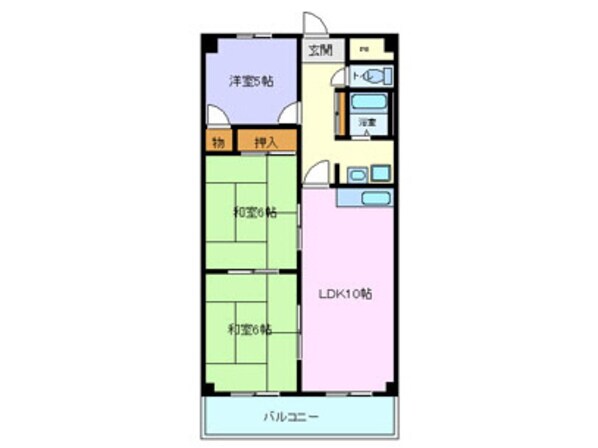 ベルシャイン竹原の物件間取画像